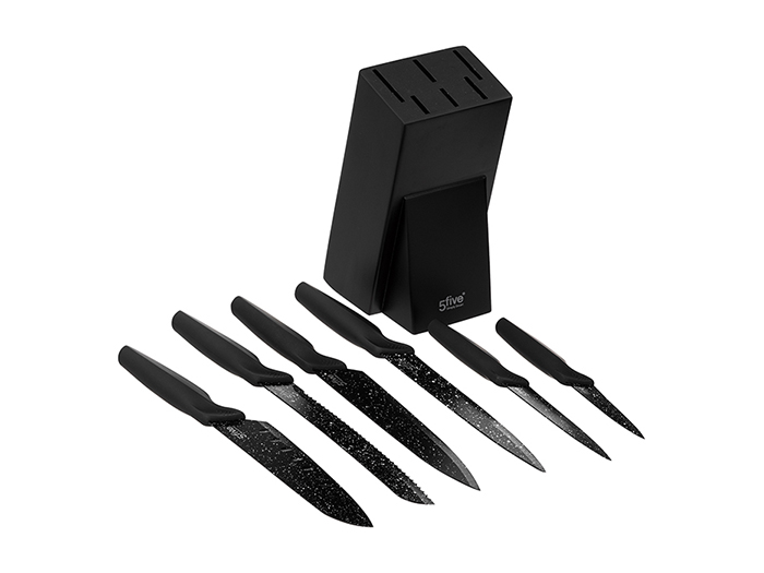 5five-knife-block-set-of-7-pieces-black