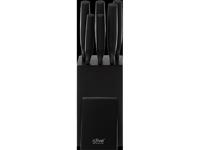 5five-knife-block-set-of-7-pieces-black