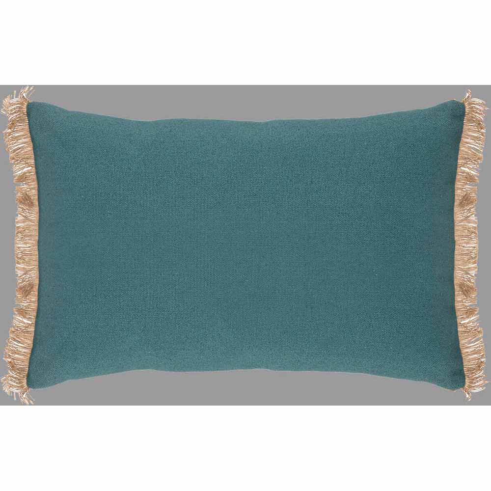 atmosphera-botanical-jute-fringe-cotton-cushion-green-58cm-x-38cm