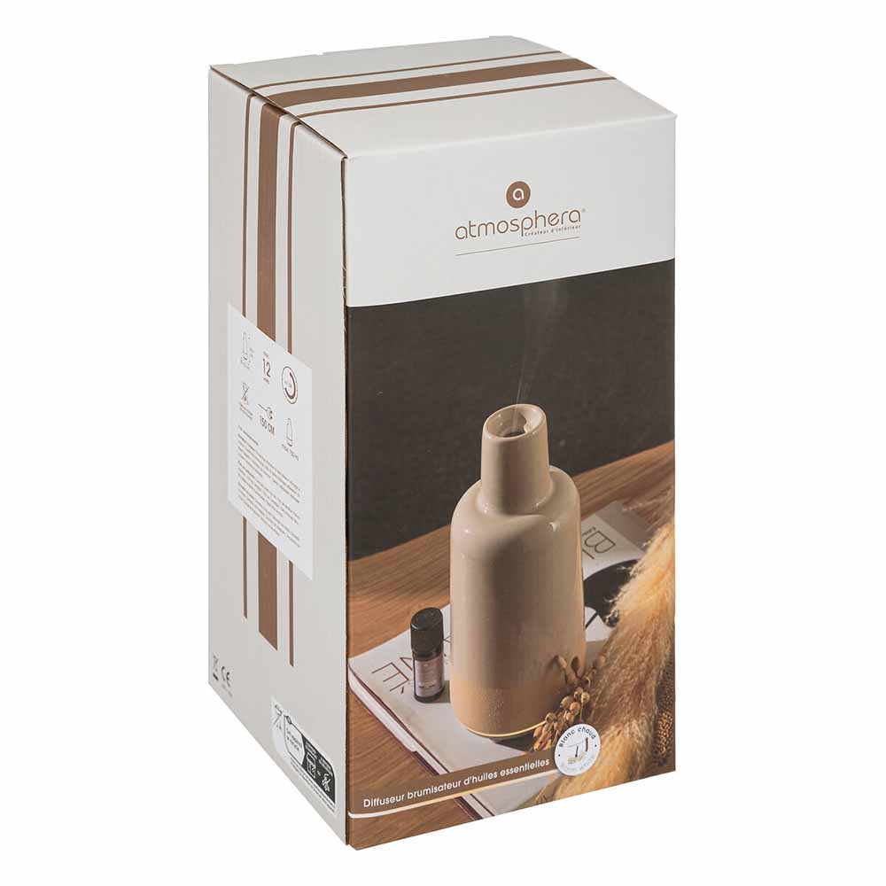 atmosphera-marty-ceramic-electric-essential-oil-diffuser-beige-150ml