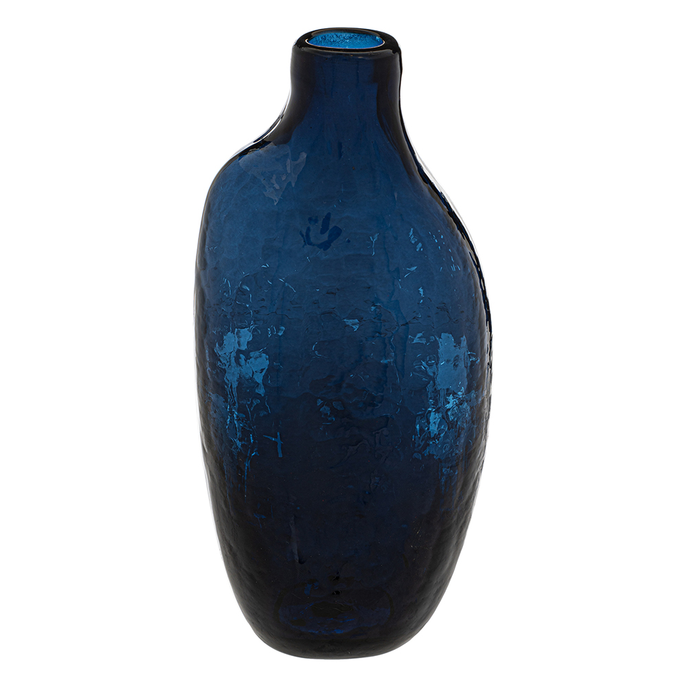 atmosphera-irr-glass-vase-blue-19-7cm