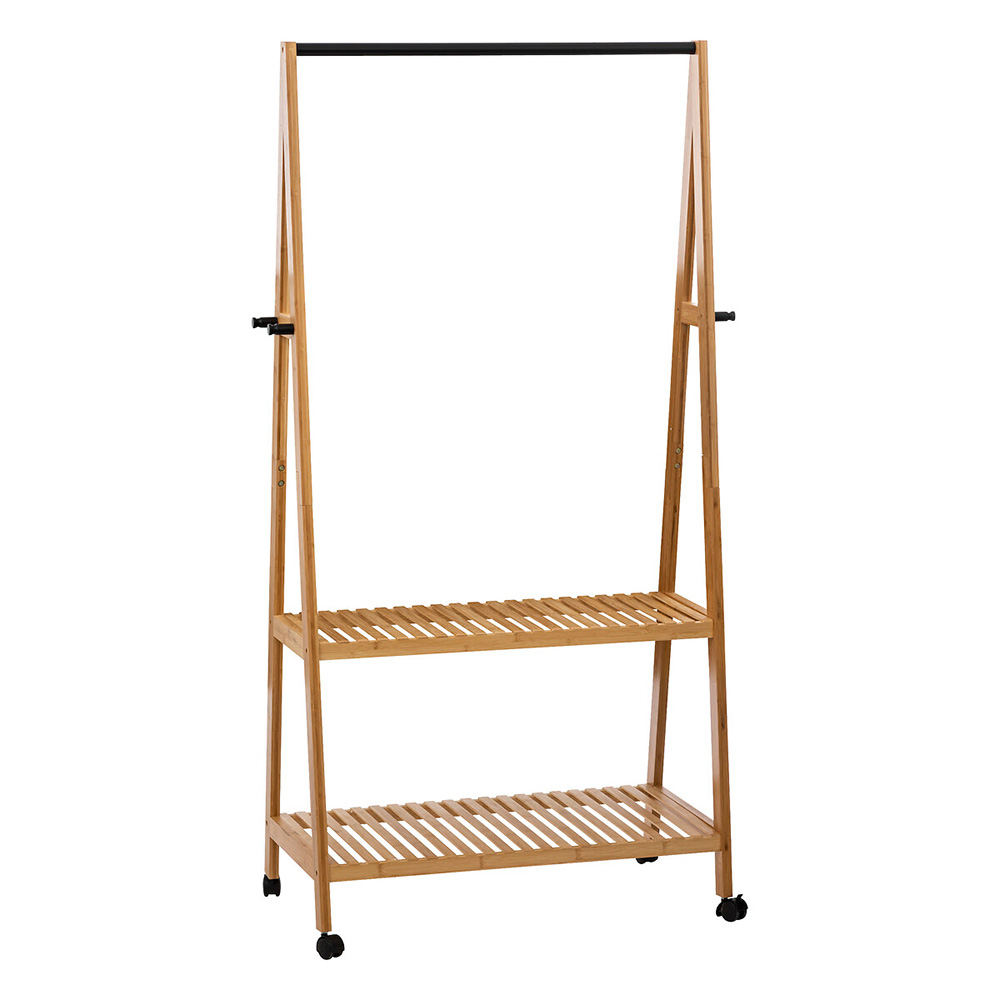 5five-bamboo-simple-garment-rack-on-wheels-163cm