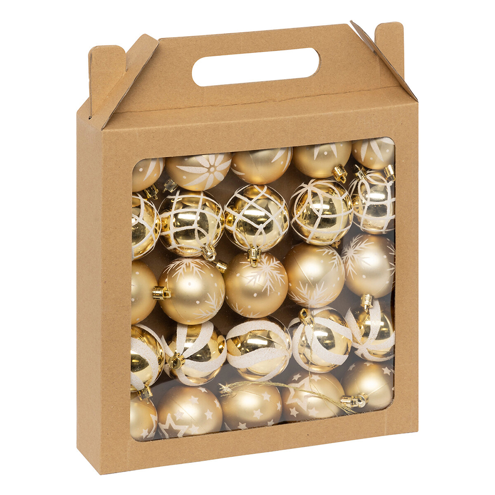atmosphera-christmas-baubles-set-of-25-pieces-6cm-gold-white