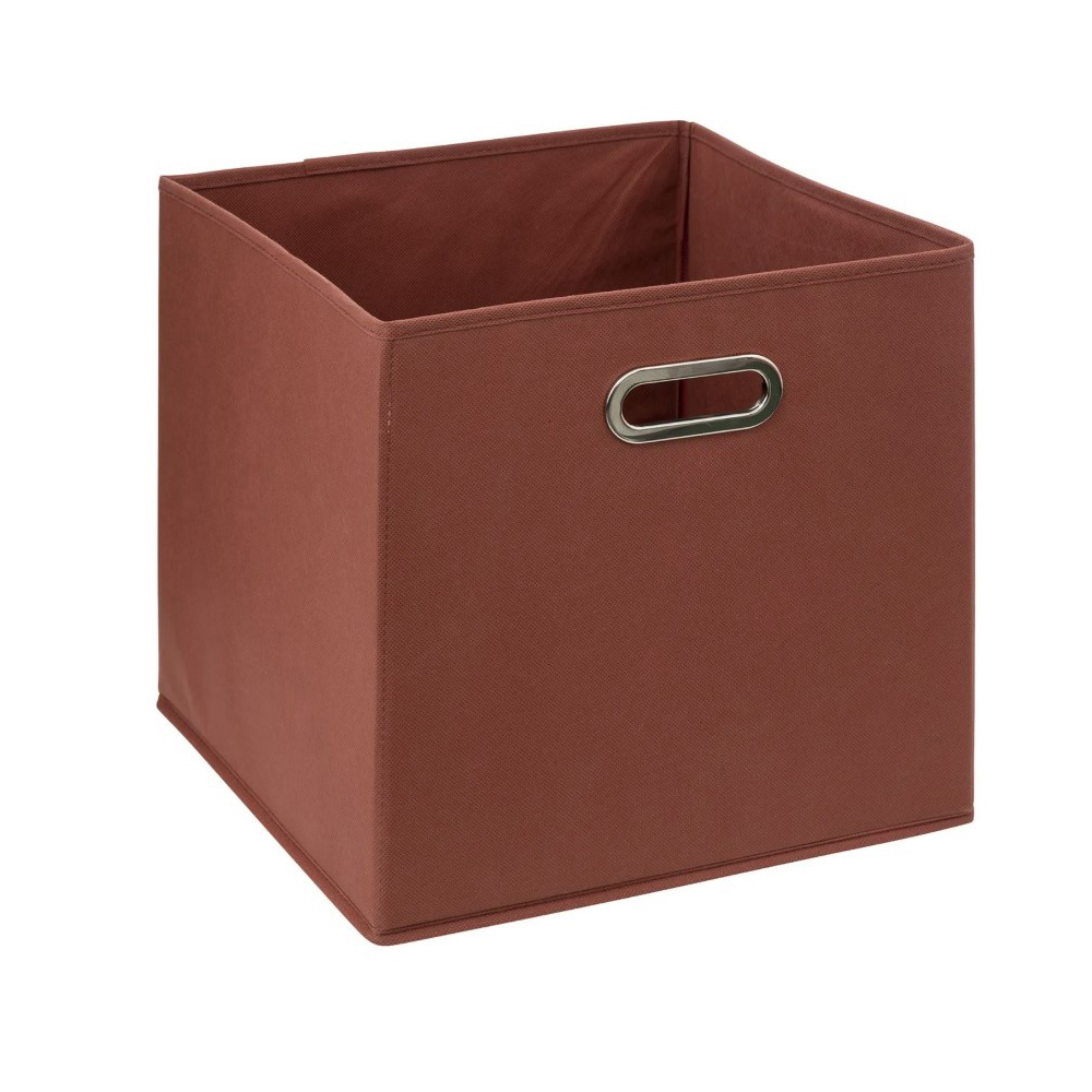 5five-cardboard-folding-storage-box-terracotta-red-31cm-x-31cm