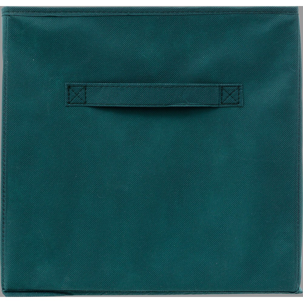 5five-fabric-cardboard-storage-box-petrol-green-31cm-x-31cm