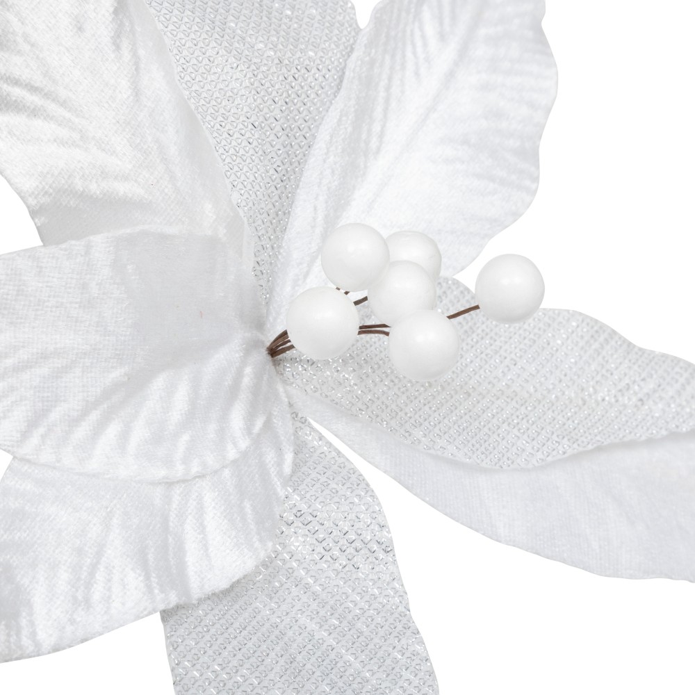 atmosphera-christmas-tree-clip-christmas-flower-white-25-cm