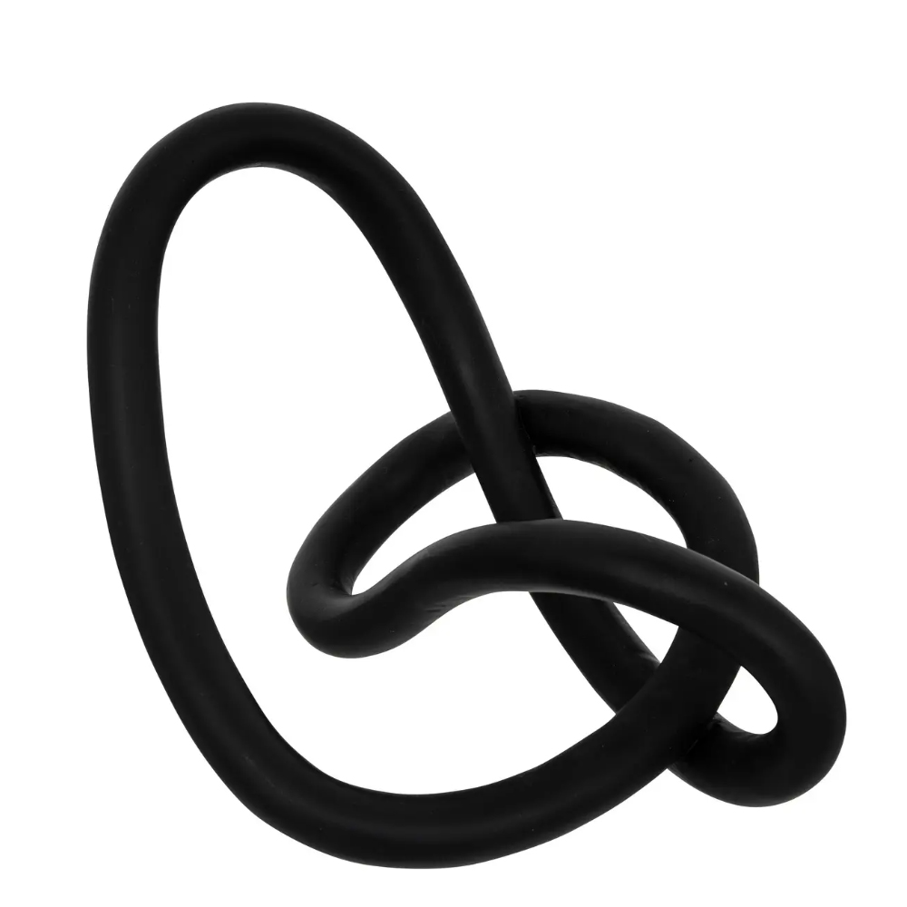 atmosphera-keyla-resin-knot-sculpture-black-20cm