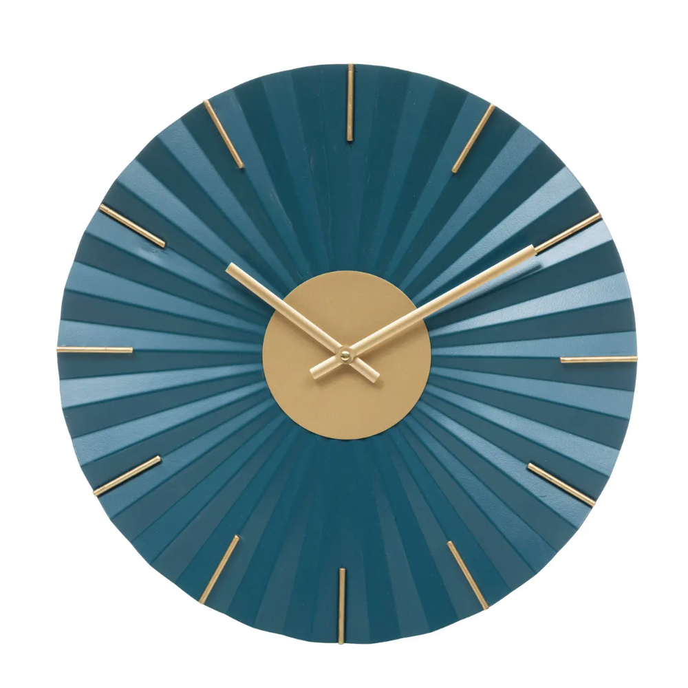 atmosphera-metal-fan-wall-clock-blue-44cm