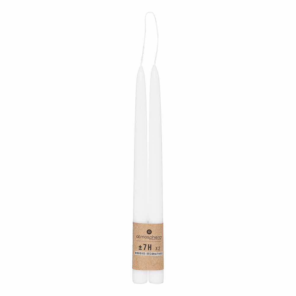 atmosphera-hugo-taper-candle-white-set-of-2-pieces-30cm