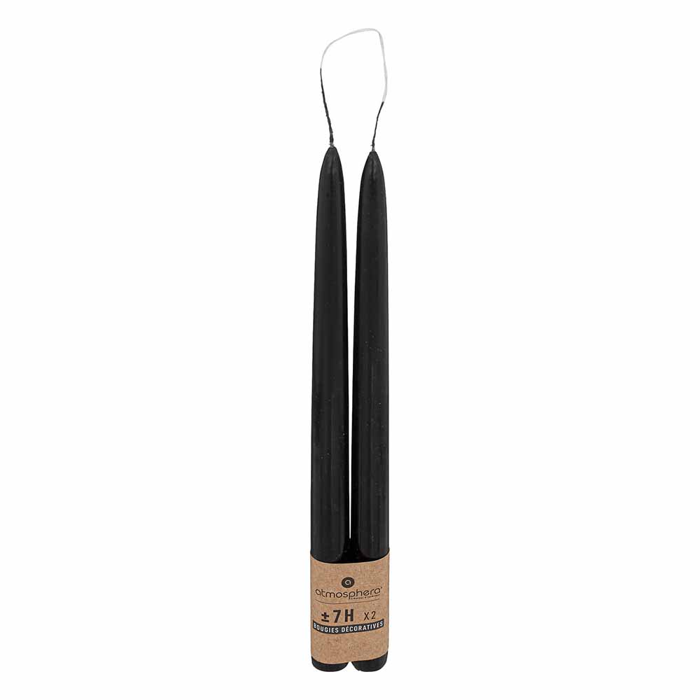 atmosphera-hugo-taper-candle-black-set-of-2-pieces-30cm
