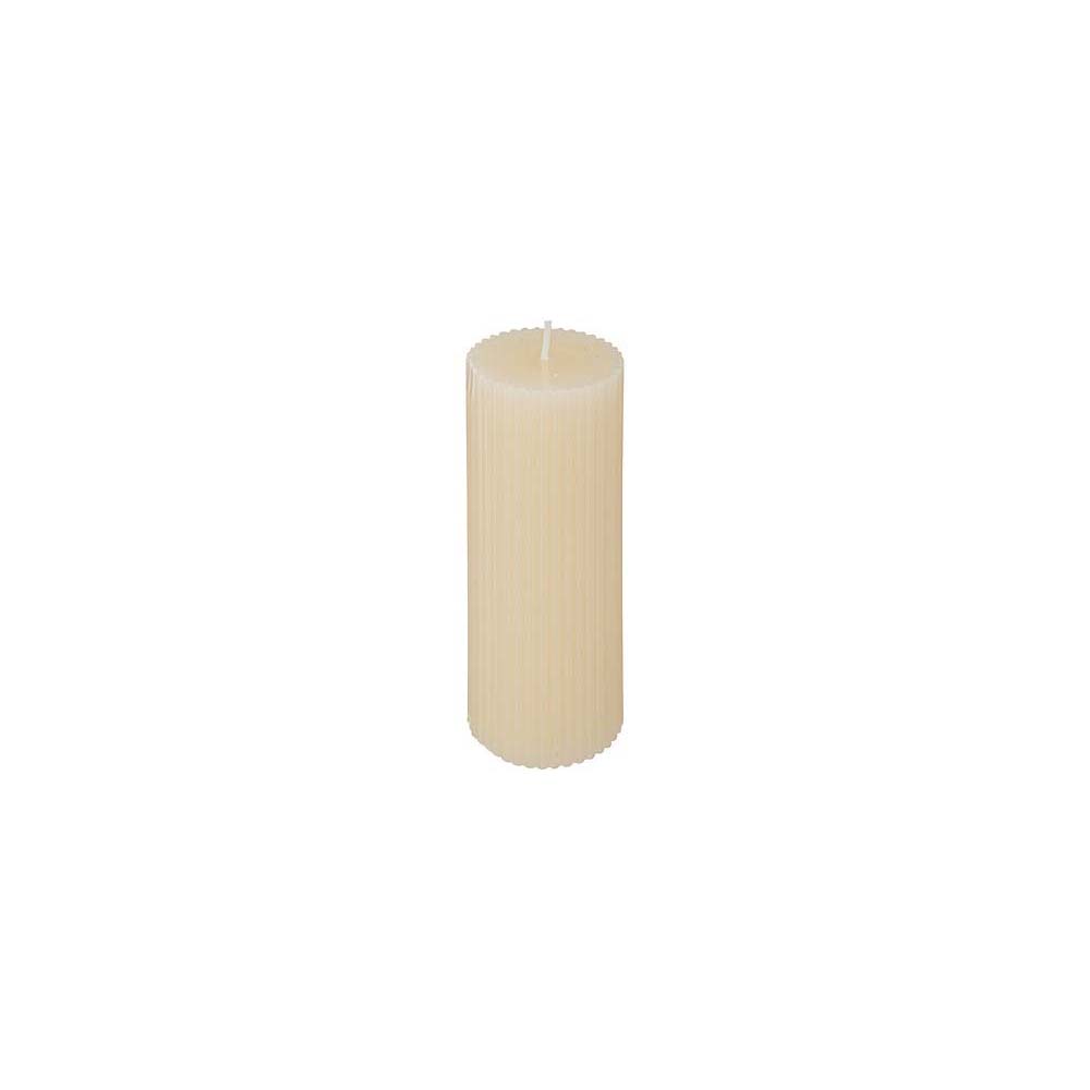 atmosphera-demi-pillar-ribbed-candle-ivory-5cm-x-14cm