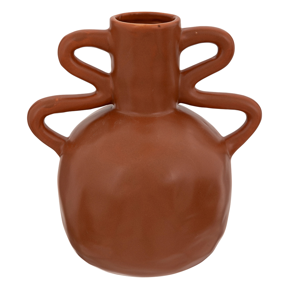 atmosphera-ceramic-vase-cinnamon-brown-20cm