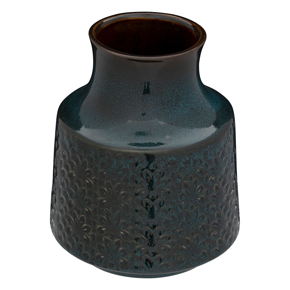 atmosphera-jil-reactive-ceramic-vase-blue-18cm