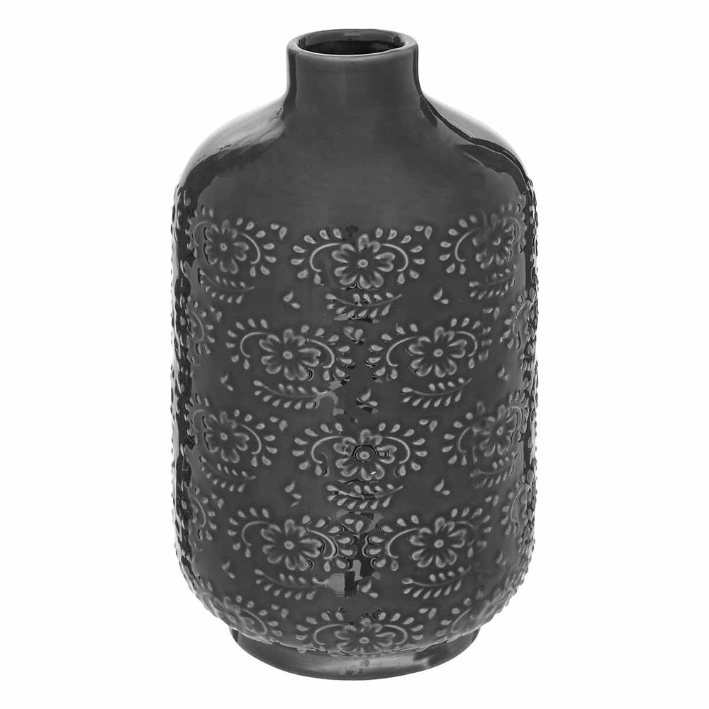 atmosphera-3d-design-ceramic-vase-grey-21-5cm