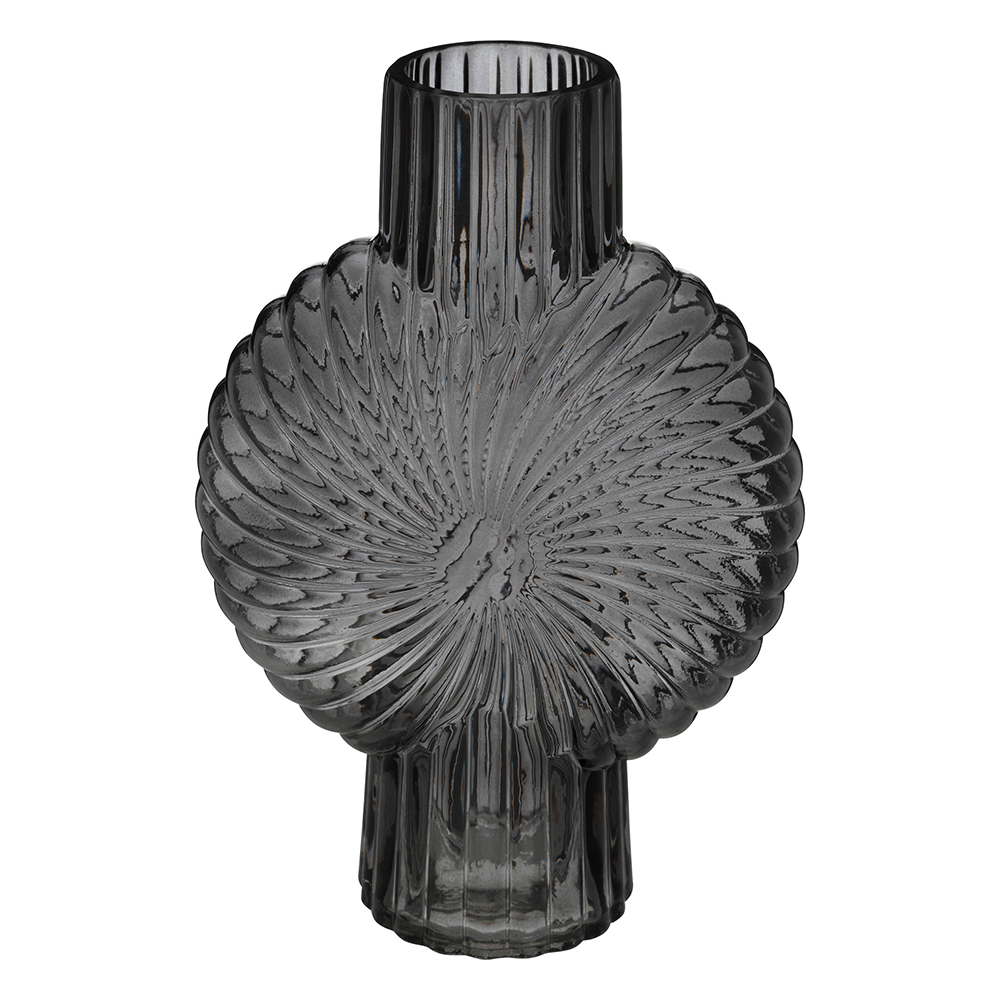 atmosphera-shell-glass-vase-grey-32cm