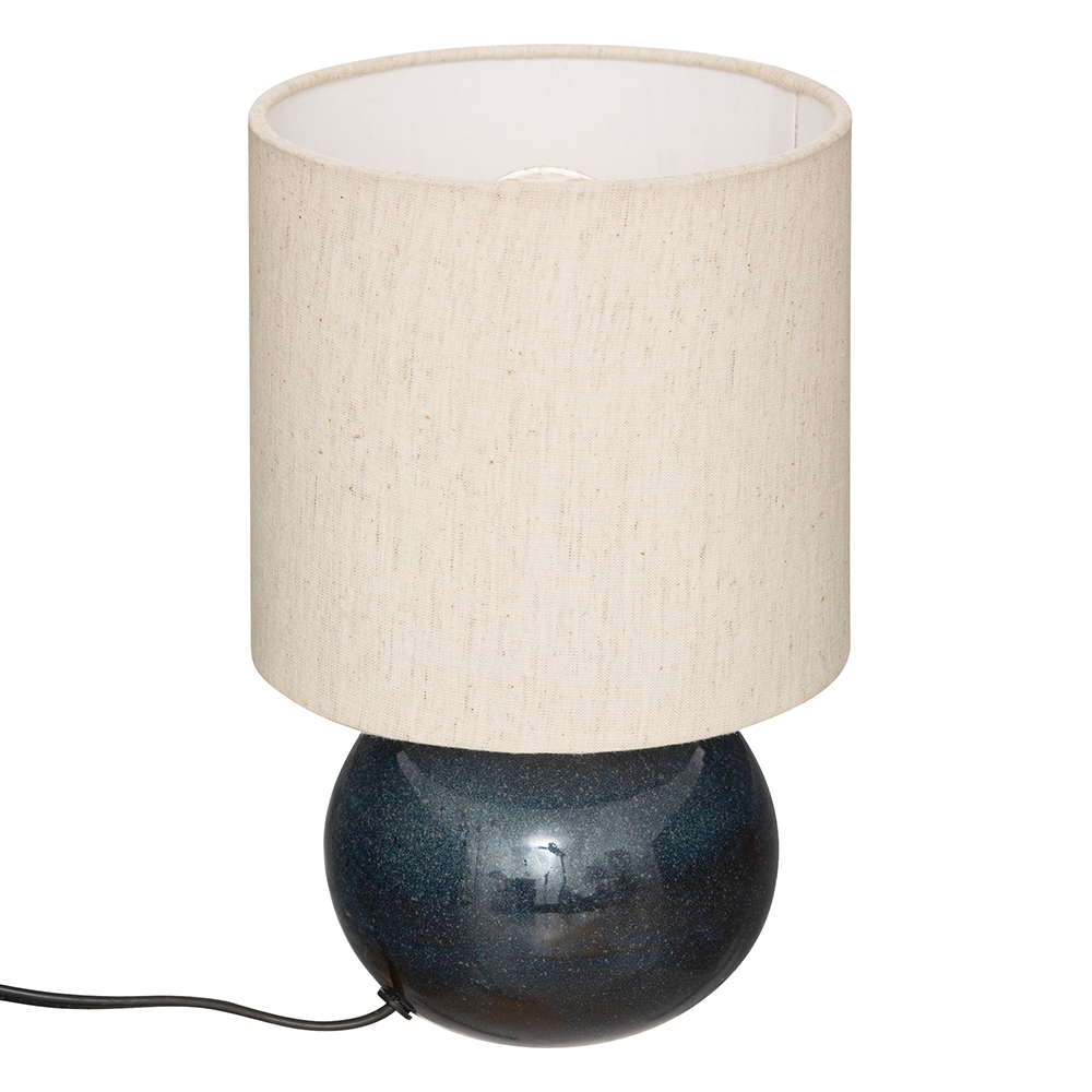 atmosphera-gaia-stonware-ball-table-lamp-blue-28cm