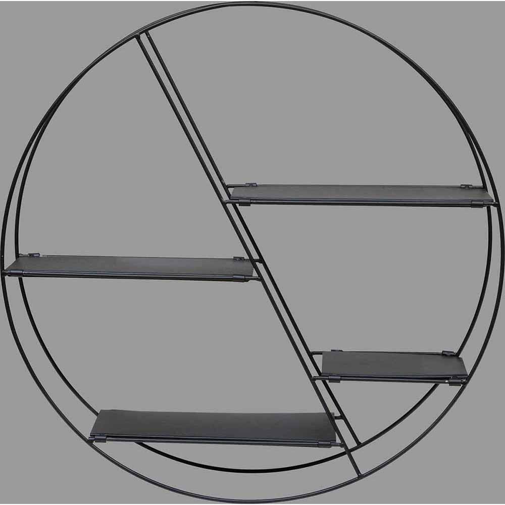 atmosphera-lara-round-metal-wall-shelf-black-50cm