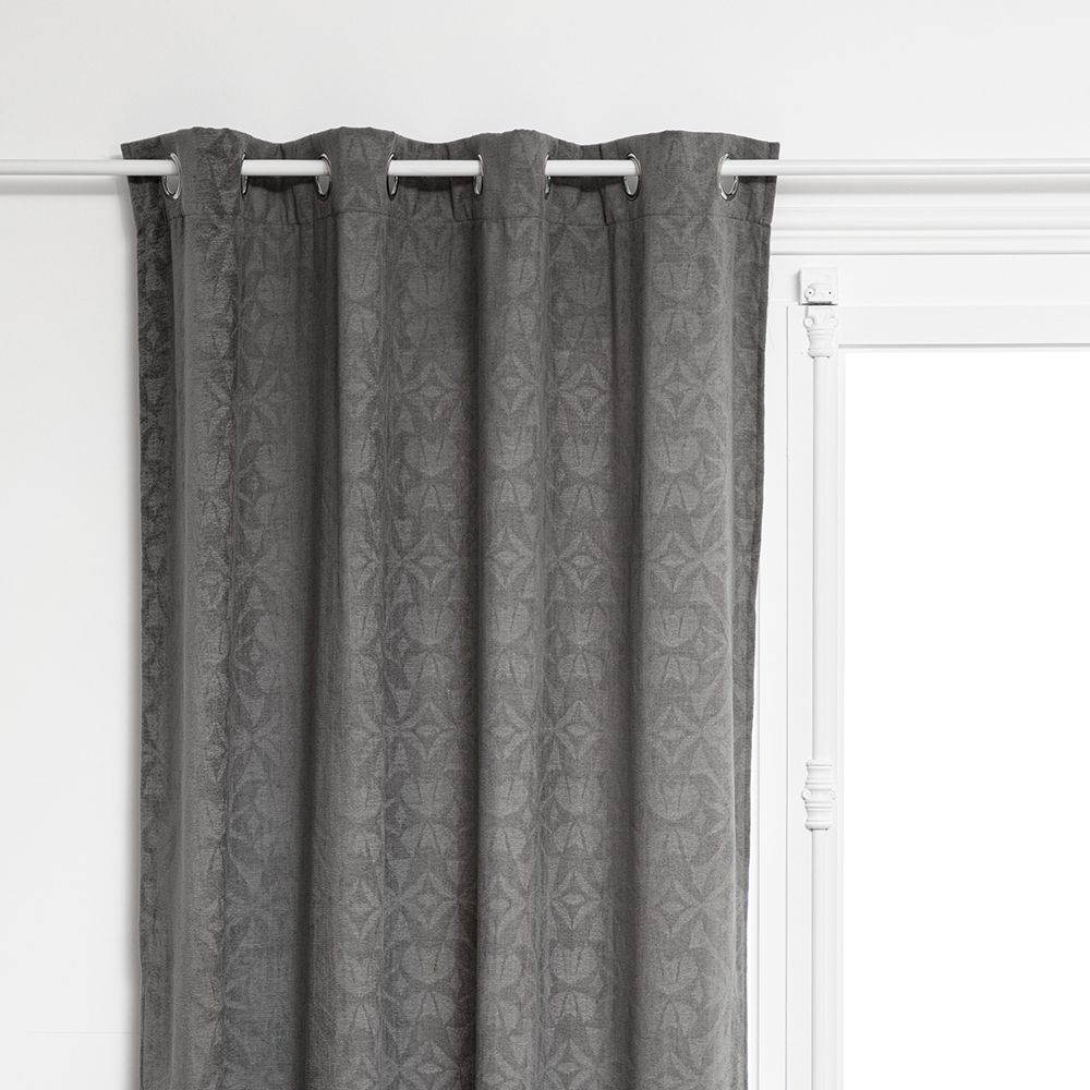 atmosphera-zuri-chenille-polyester-eyelet-curtain-grey-140cm-x-260cm