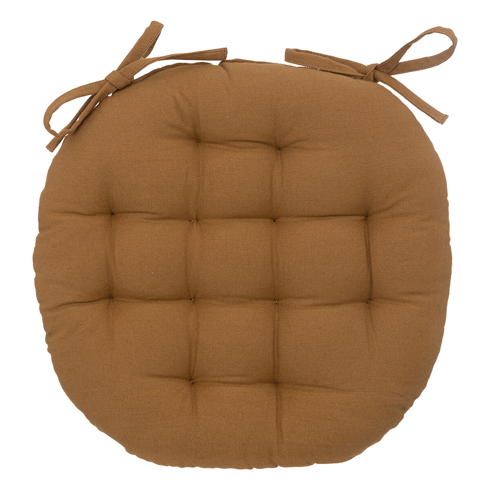 atmosphera-round-cotton-chair-seat-cushion-cinnamon-brown-38cm