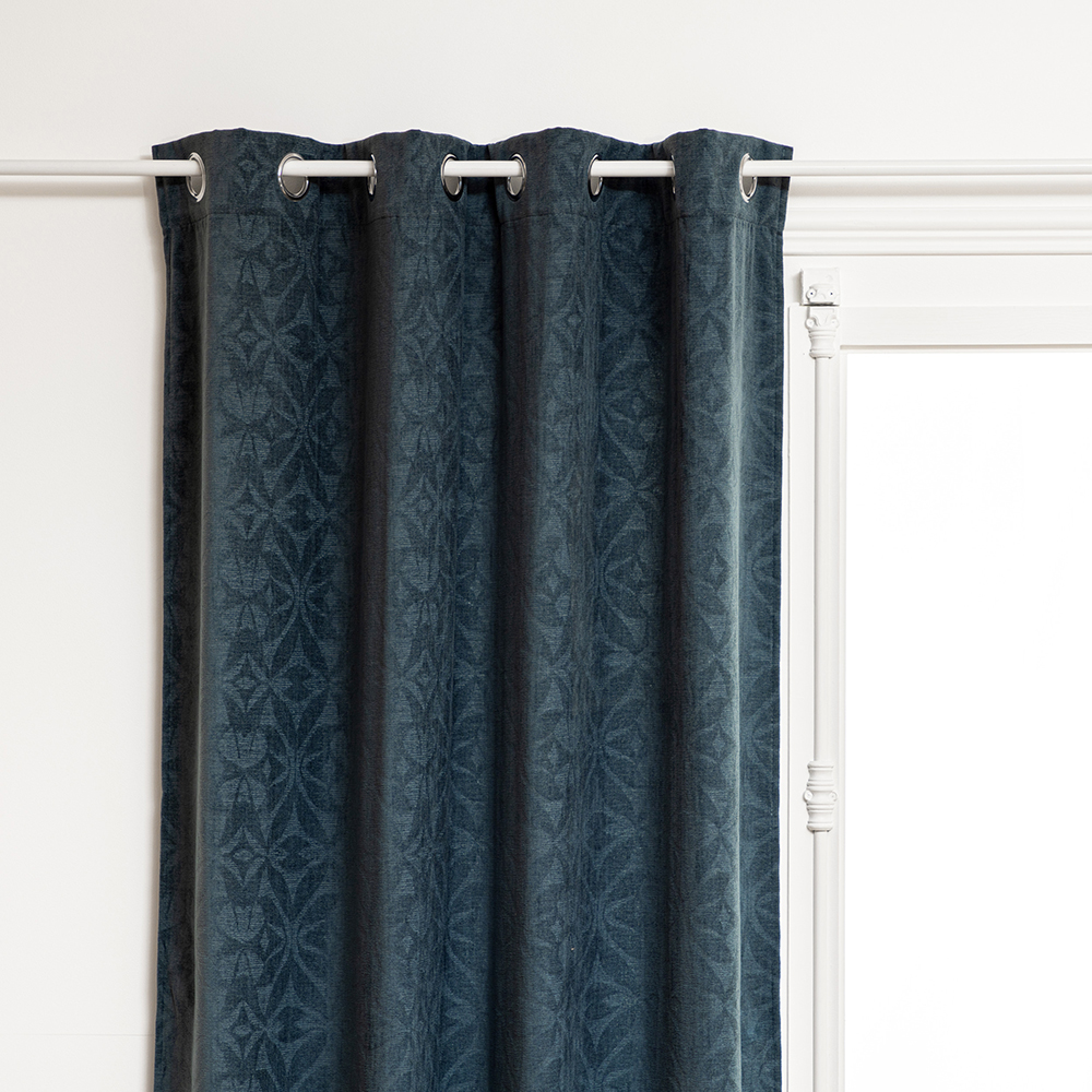 atmosphera-zuri-chenille-polyester-eyelet-curtain-blue-140cm-x-260cm