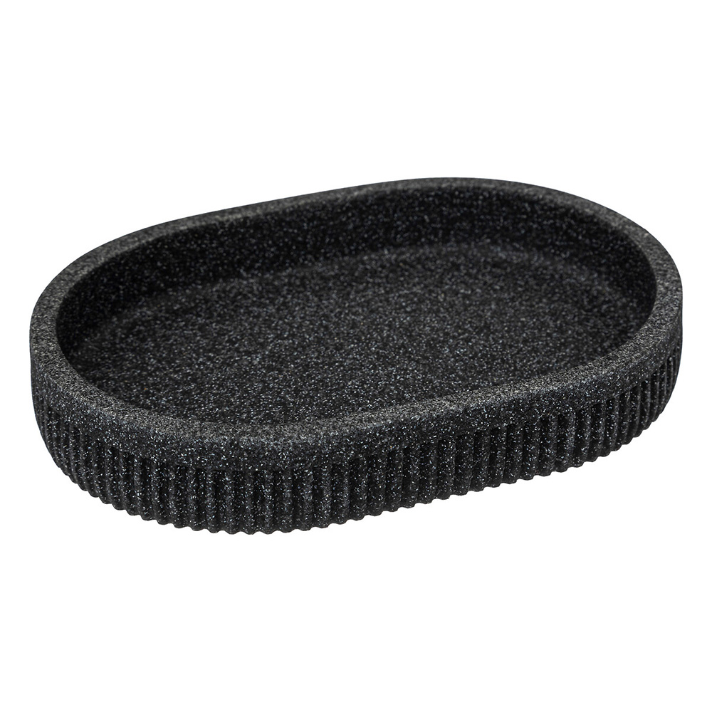 5five-onyx-polyresin-soap-dish-black-13-6cm-x-2-3cm