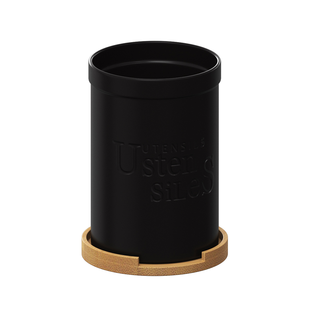 5five-natureo-utensils-storage-pot-black-18cm