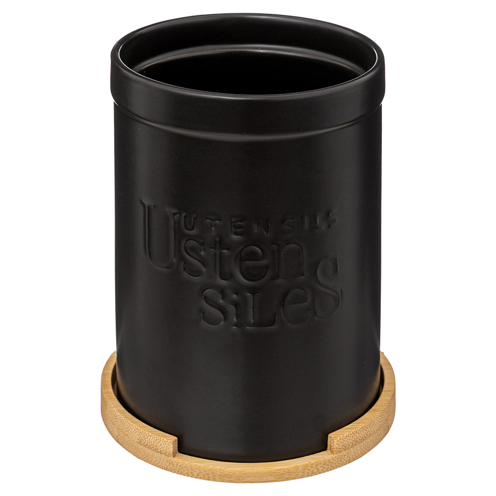 5five-natureo-utensils-storage-pot-black-18cm