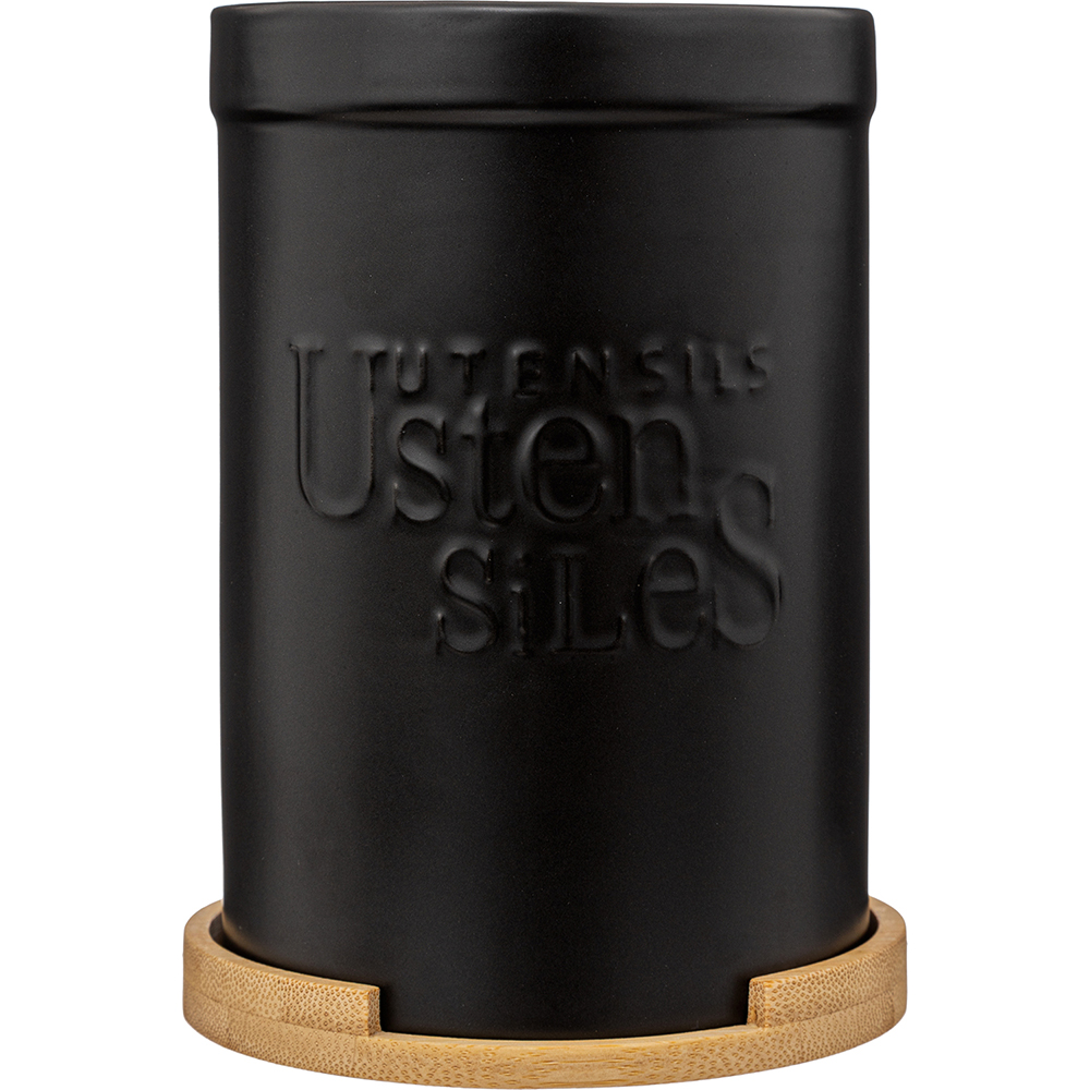 5five-natureo-utensils-storage-pot-black-18cm