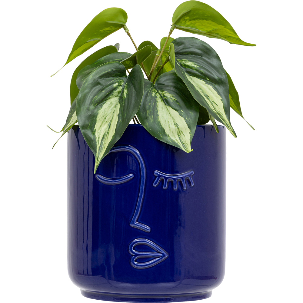 atmosphera-artificial-plant-in-face-design-ceramic-pot-blue-30cm