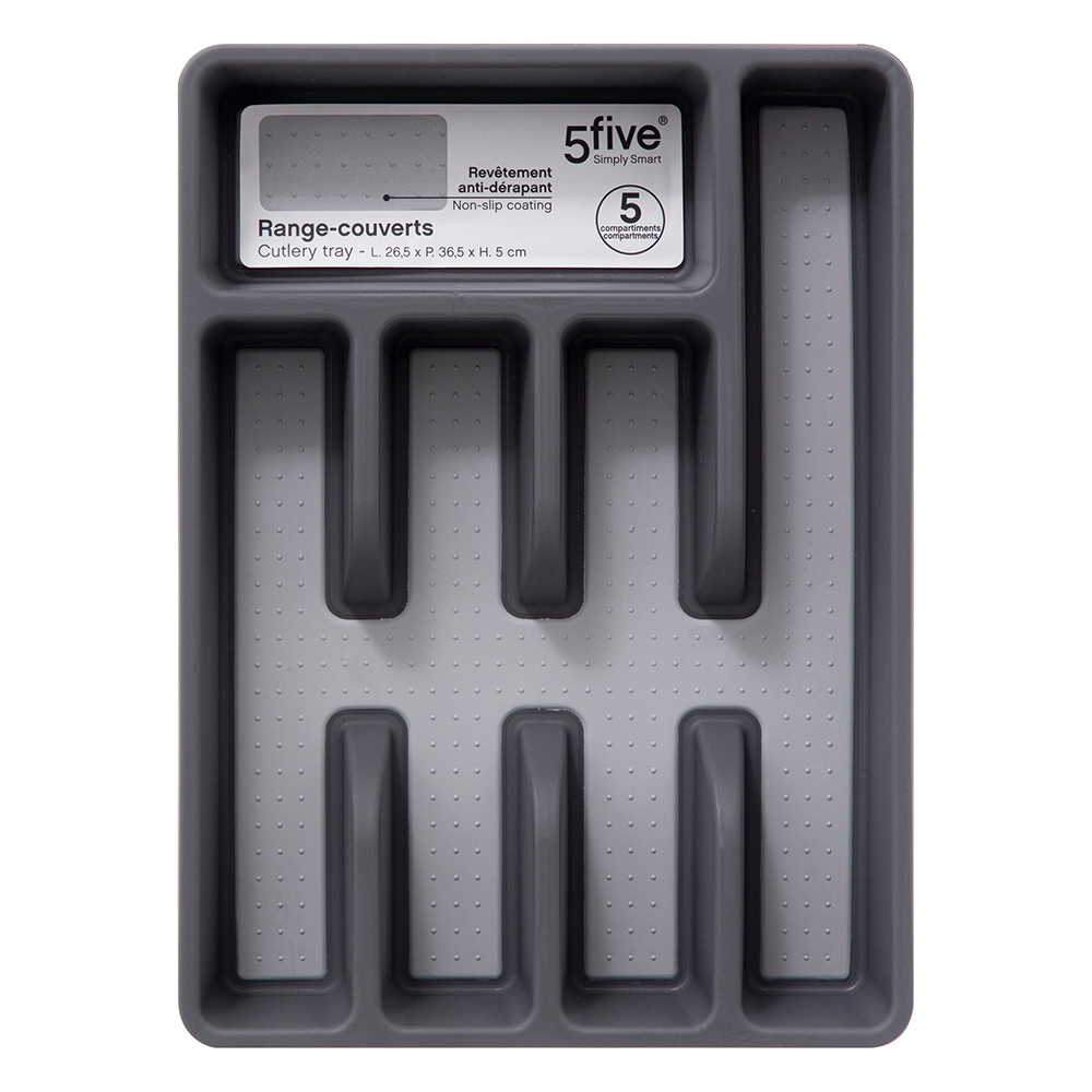 5five-5-compartment-non-slip-plastic-cutlery-tray-grey