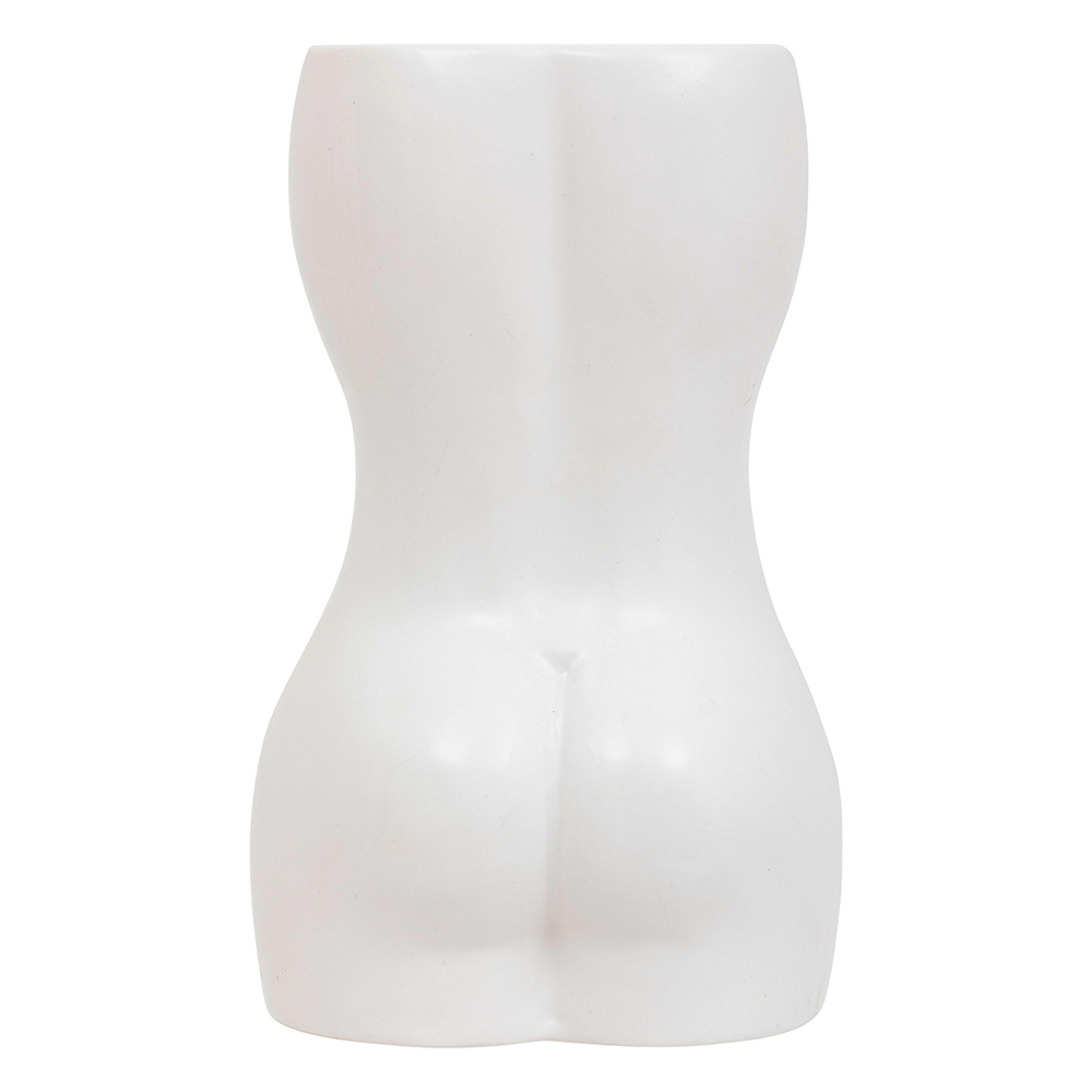 atmosphera-female-body-shaped-ceramic-vase-white-17cm