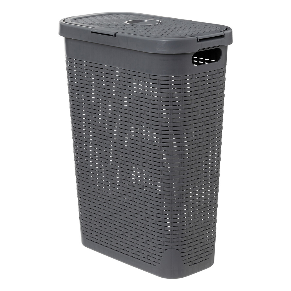 5five-rattan-design-slim-laundry-basket-grey-40l