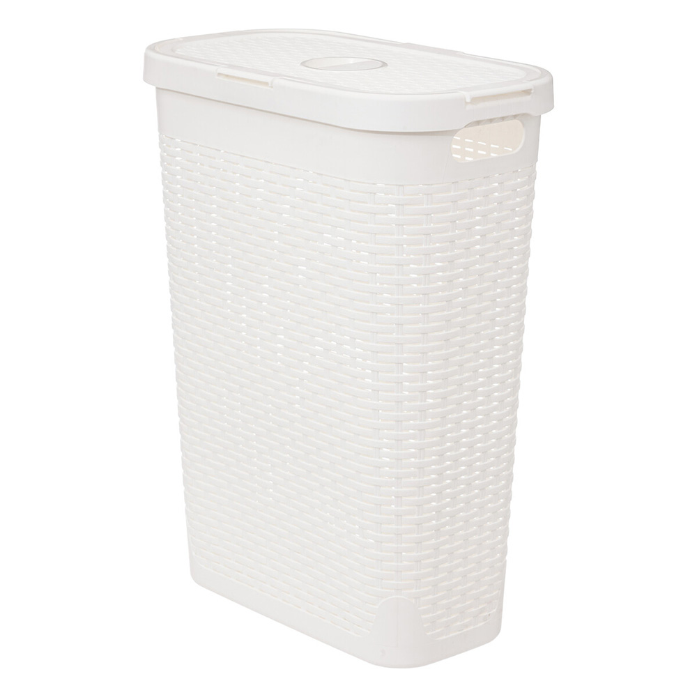 5five-slim-rattan-design-laundry-basket-white-40l