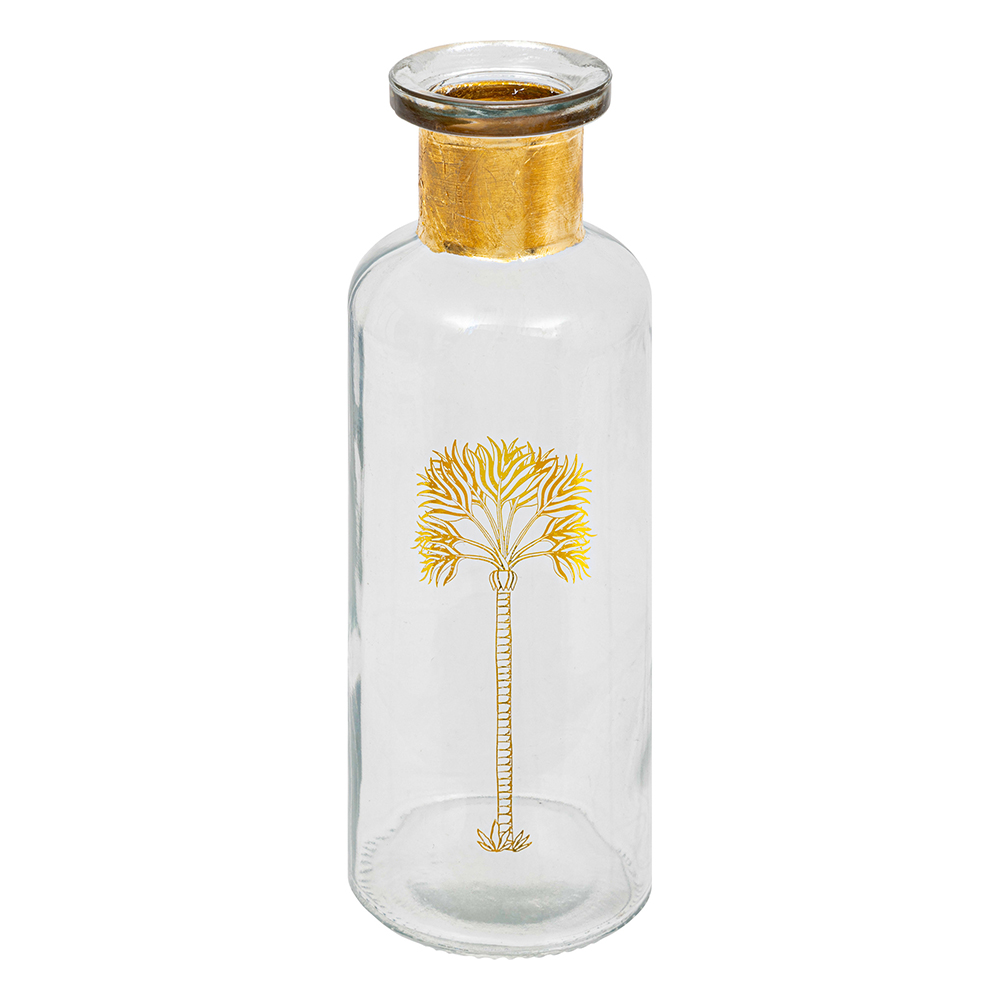atmosphera-tropical-boudoir-glass-bottle-vase-clear-22cm