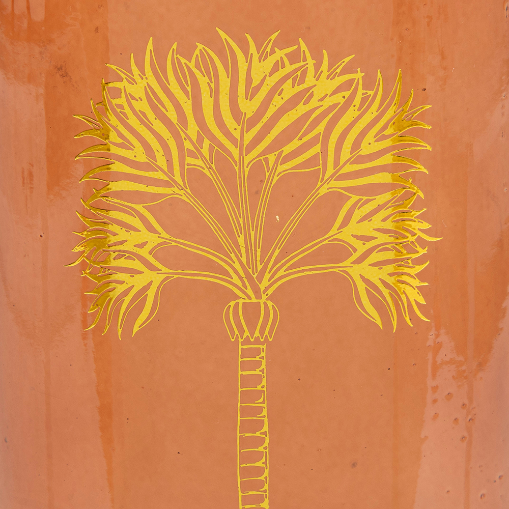atmosphera-tropical-boudoir-glass-bottle-vase-amber-orange-22cm