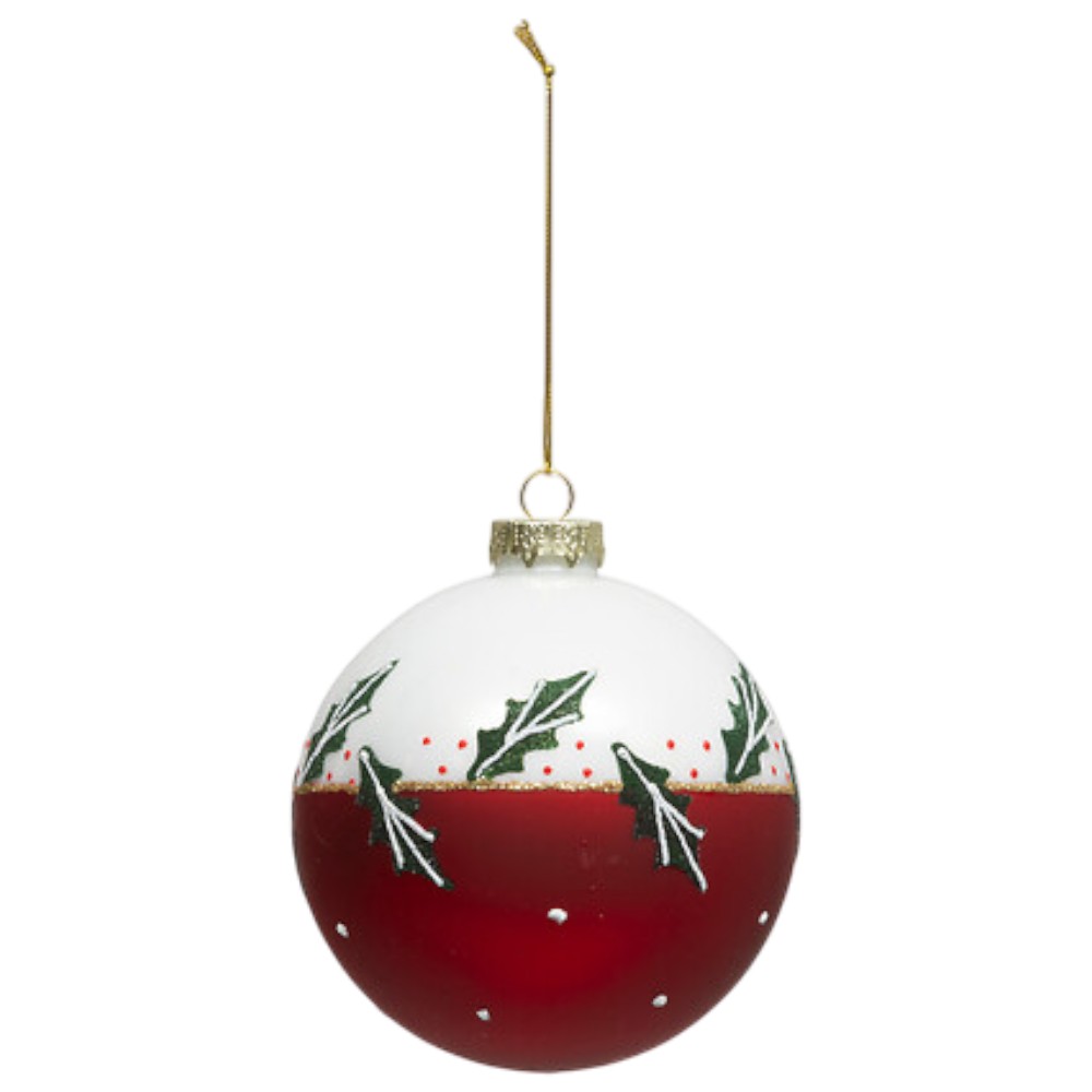 holly-glass-christmas-bauble-red-and-white-10-cm