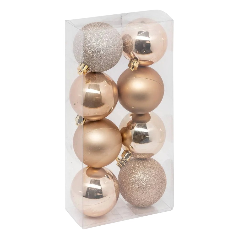 atmosphera-christmas-baubles-set-of-8-pcs-rose-gold-mix-plastic-balls-7-cm