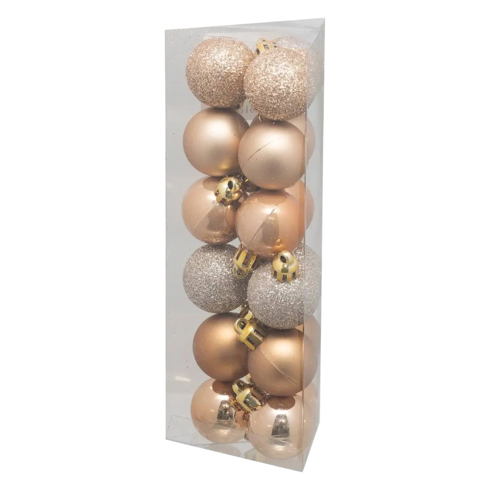 atmosphera-christmas-baubles-set-of-18-pcs-rose-gold-mix-plastic-balls-3-cm