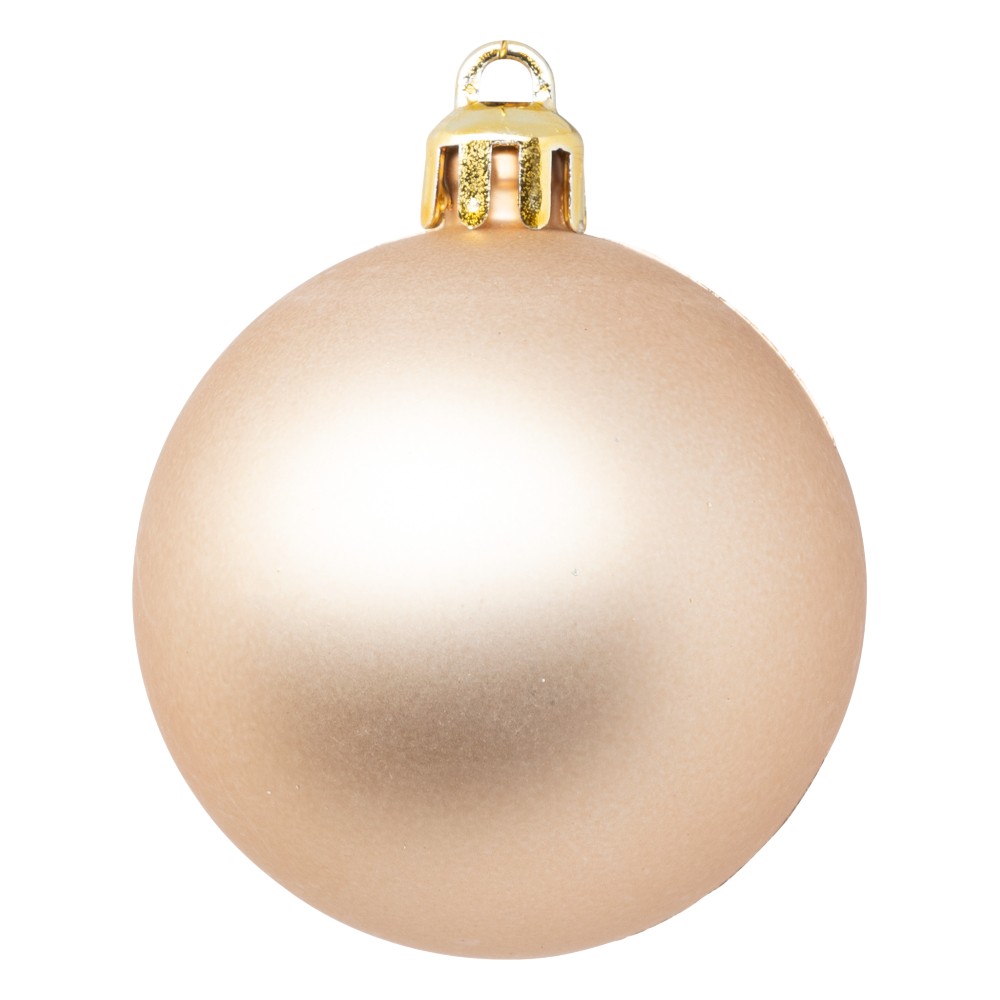 atmosphera-christmas-baubles-set-of-5-pcs-beige-mix-plastic-balls-5-cm