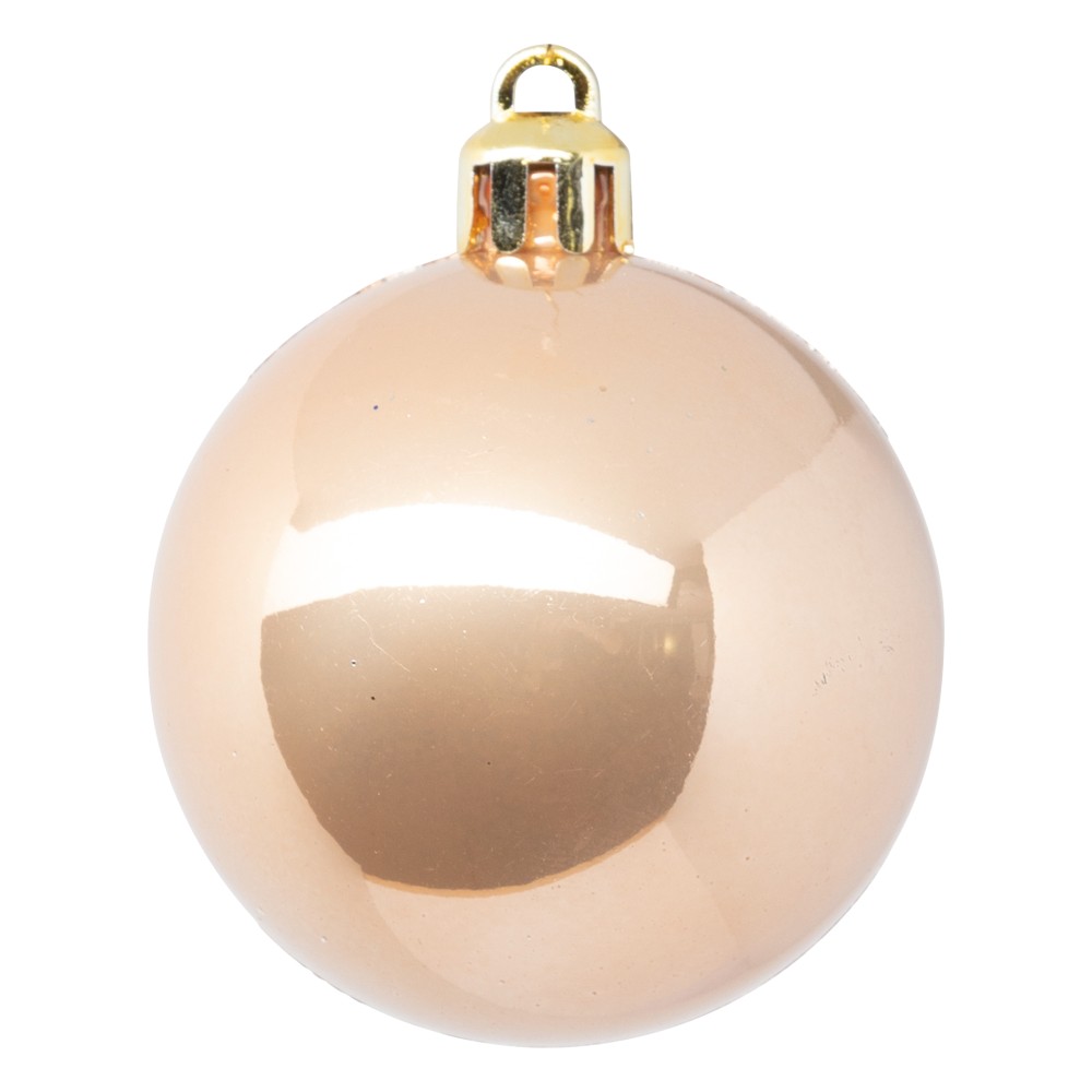 atmosphera-christmas-baubles-set-of-5-pcs-beige-mix-plastic-balls-5-cm