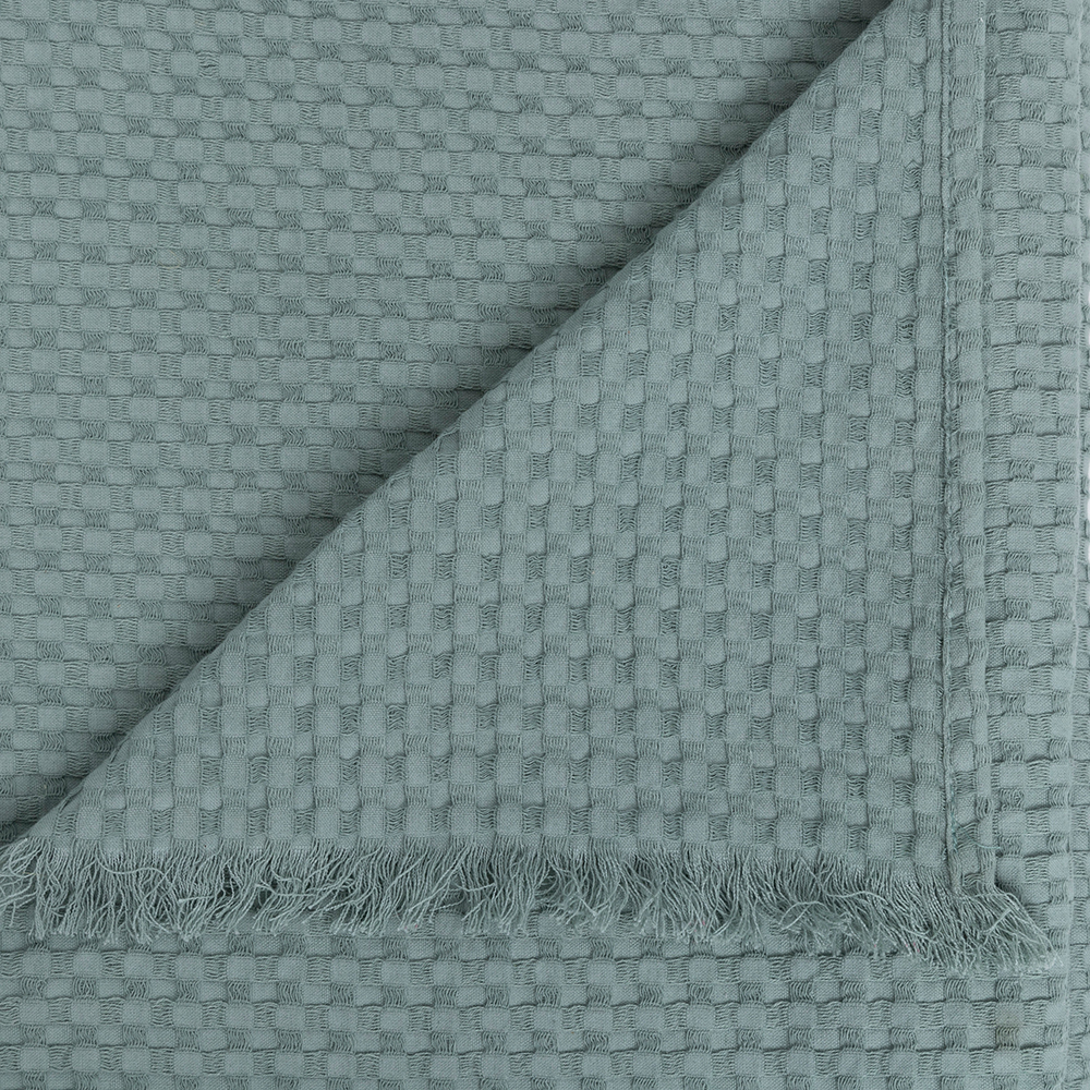 atmosphera-widdy-cotton-frigned-waffle-throw-over-celadon-blue-130cm-x-180cm