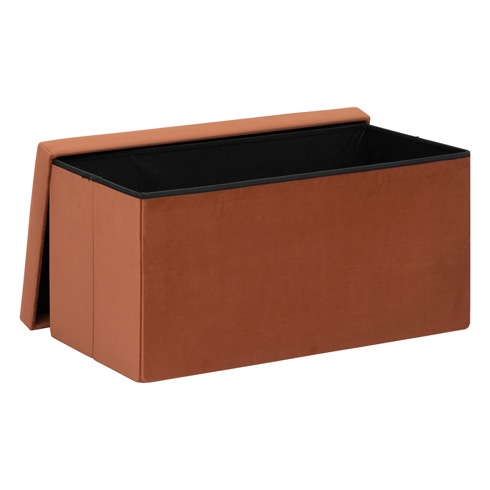 atmosphera-tess-velvet-folding-ottoman-pouf-amber-orange-76cm-x-38cm