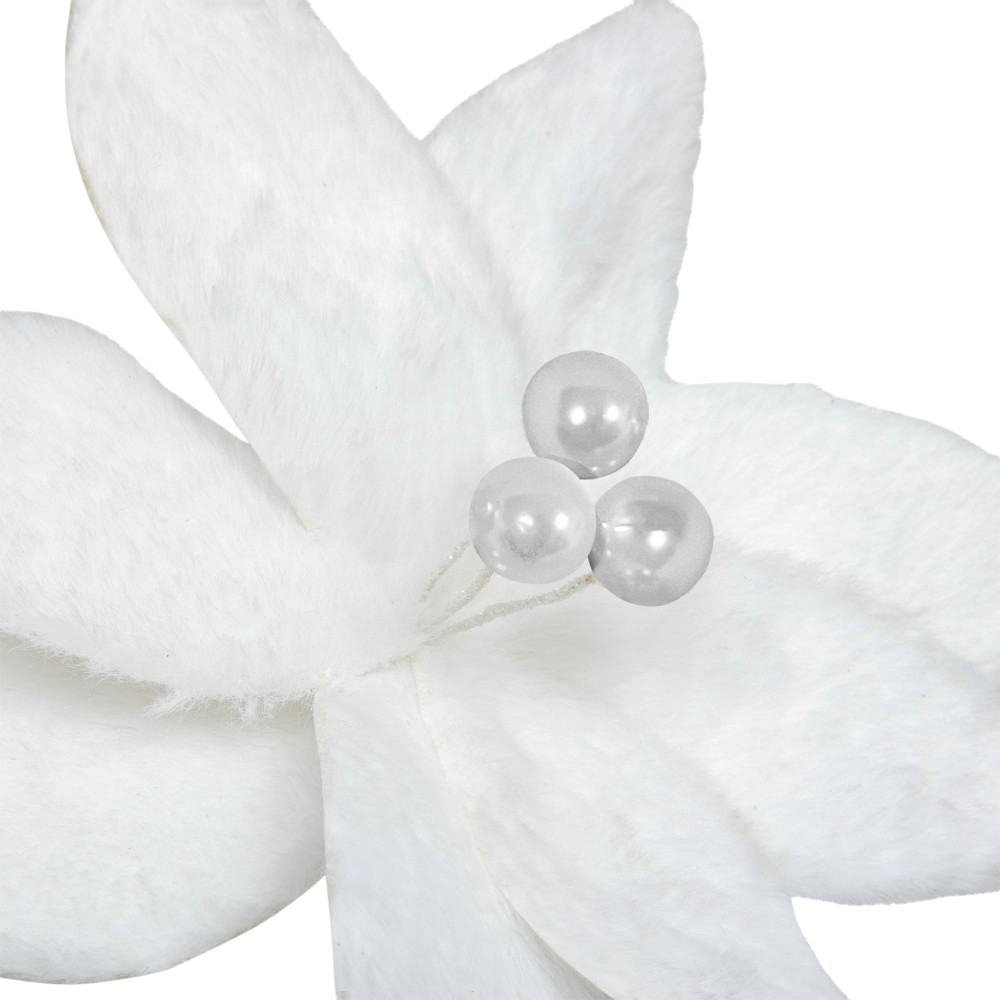atmosphera-christmas-tree-clip-christmas-flower-fur-white-25-cm