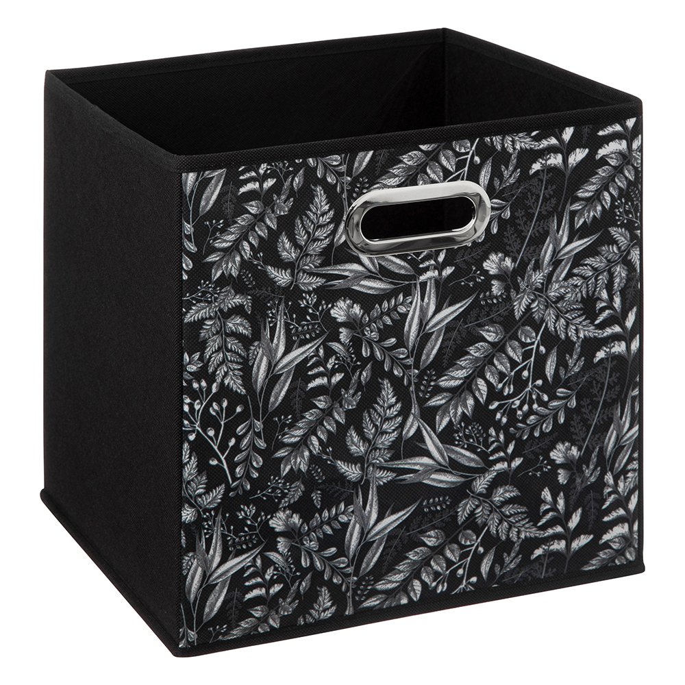 5five-botanical-design-cardboard-storage-box-black-31cm-x-31cm
