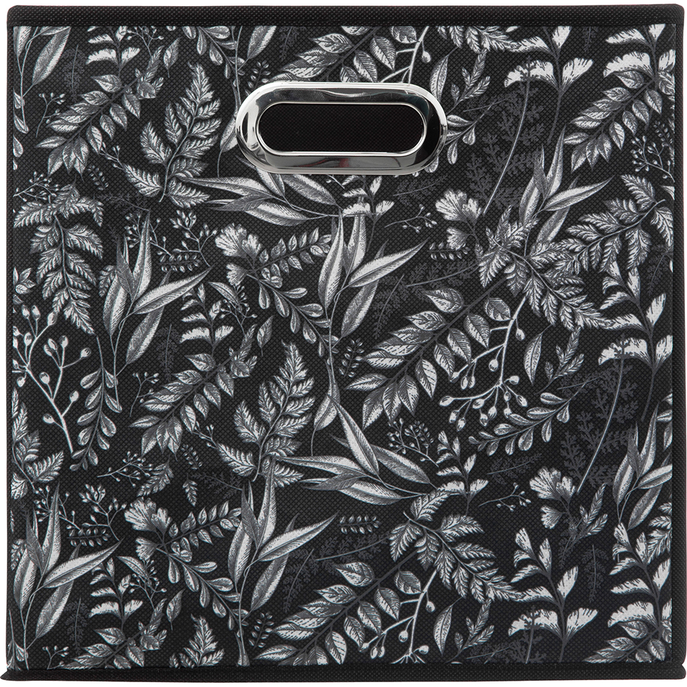 5five-botanical-design-cardboard-storage-box-black-31cm-x-31cm