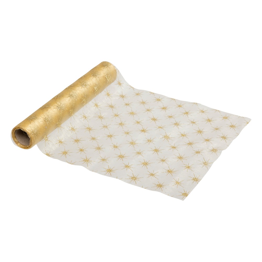 atmosphera-christmas-table-runner-in-gold-star-print-28-x-500cm