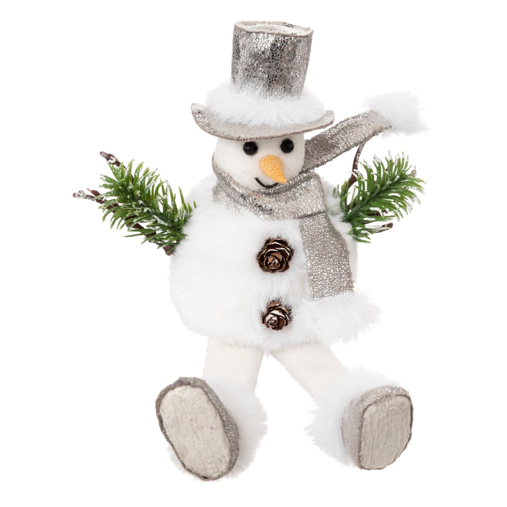 atmosphera-christmas-decoration-snowman-with-hat-and-scarf-h-12-cm
