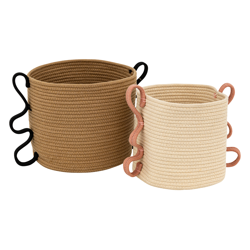 atmosphera-wavy-bliss-polycotton-storage-baskets-set-of-2-pieces