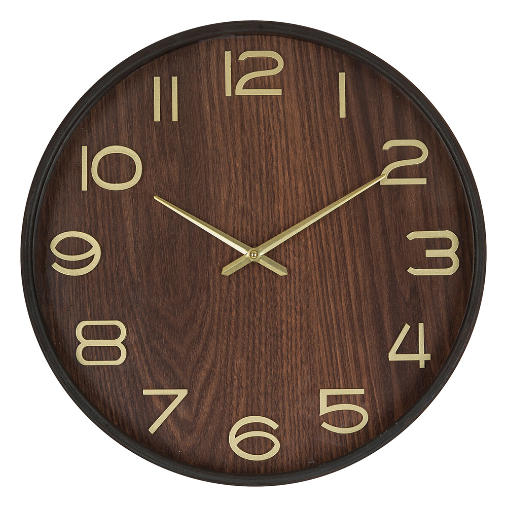 atmosphera-ivana-wooden-clock-brown-38-cm