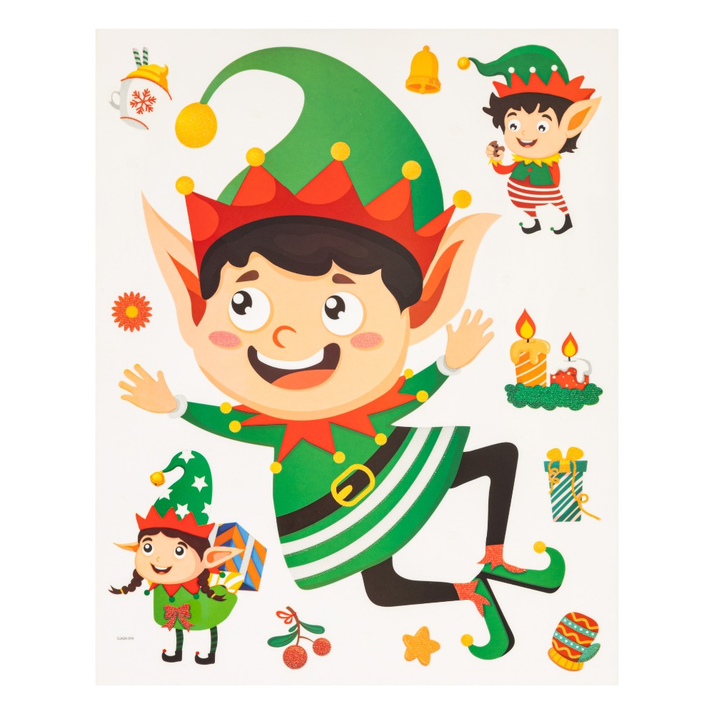 atmosphera-christmas-window-stickers-elf-4-assorted-designs